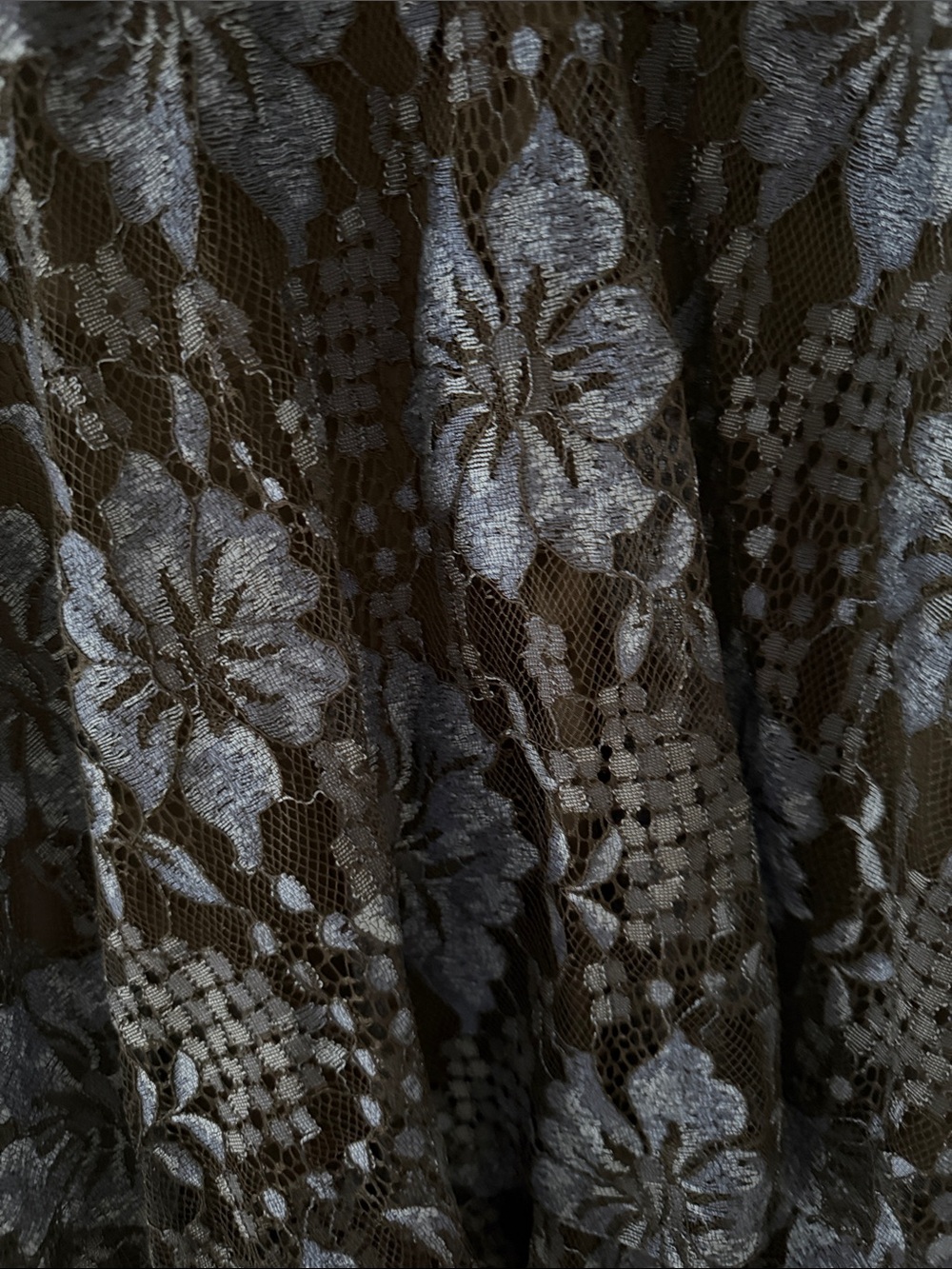 Lulu's Navy Floral Lace Tiered V-Neck Maxi Dress - Picture 2 of 3